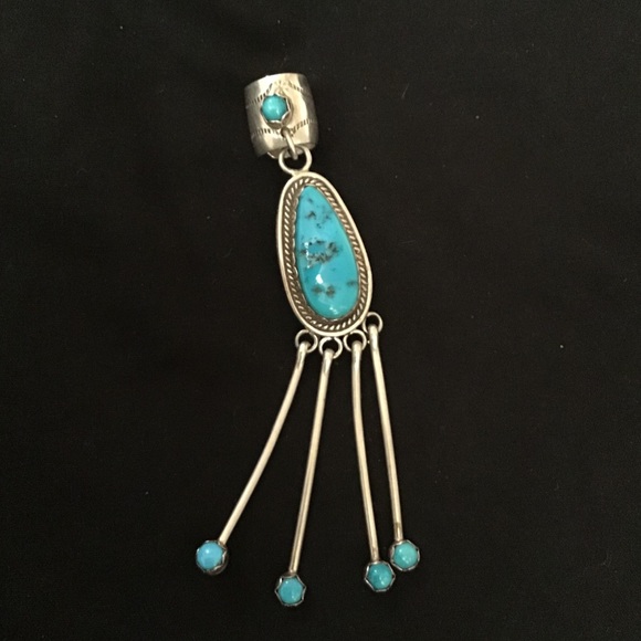 Vintage Jewelry - Benson Boyd Navajo Turquoise & Silver Cuff Earring